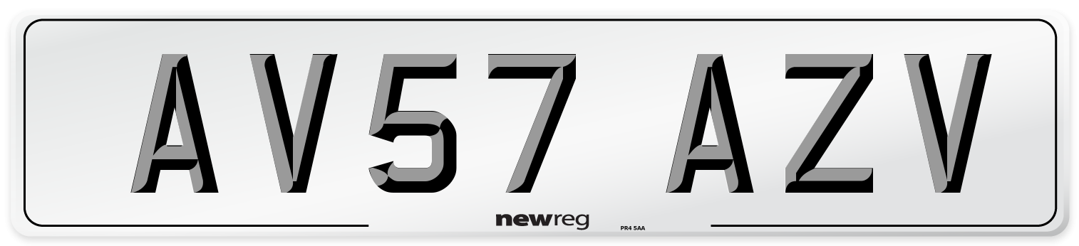 AV57 AZV Number Plate from New Reg